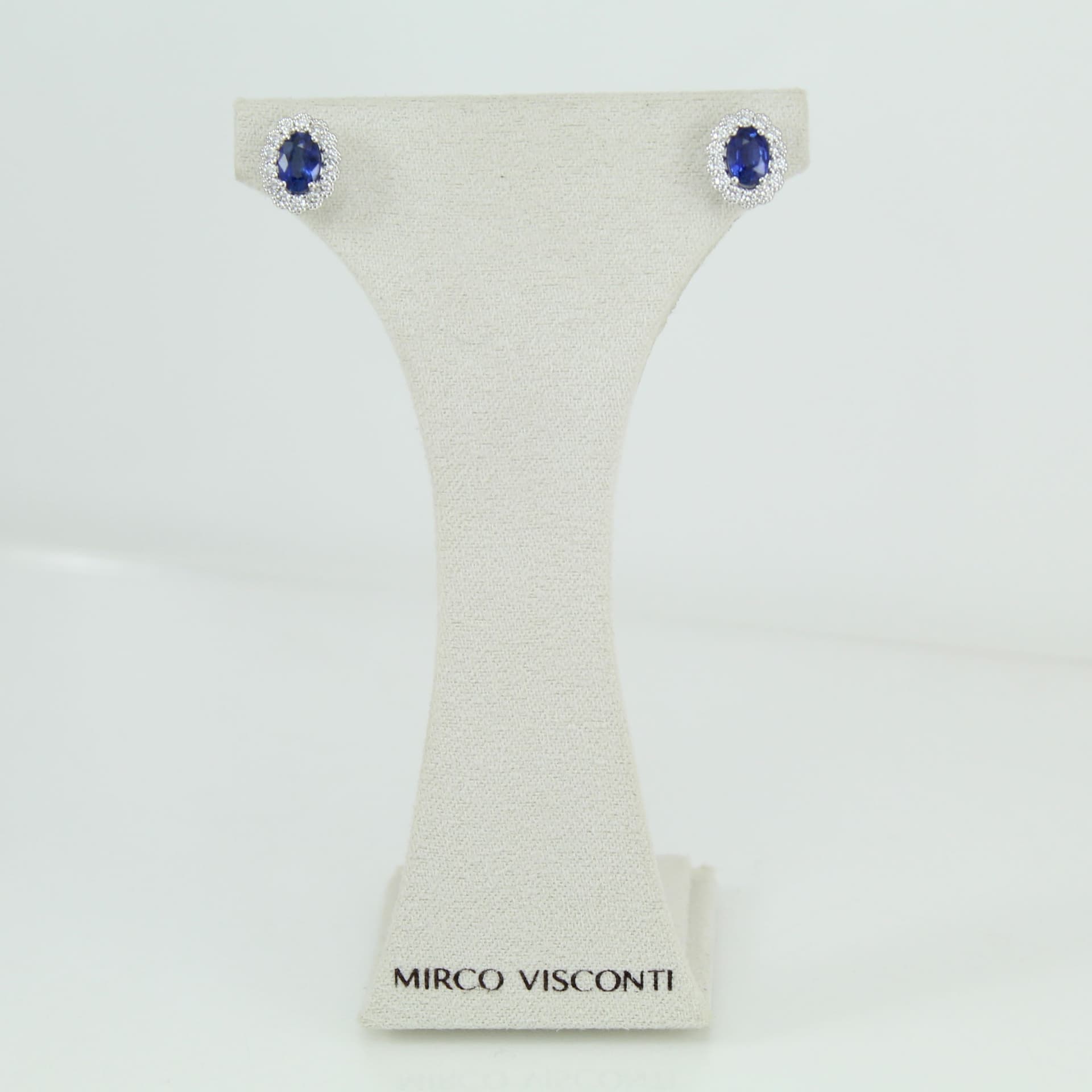 Orecchini donna in oro bianco con zaffiro e diamanti Mirco Visconti in Orecchini Gioielleria Saba - Dolianova, commercioVirtuoso.it