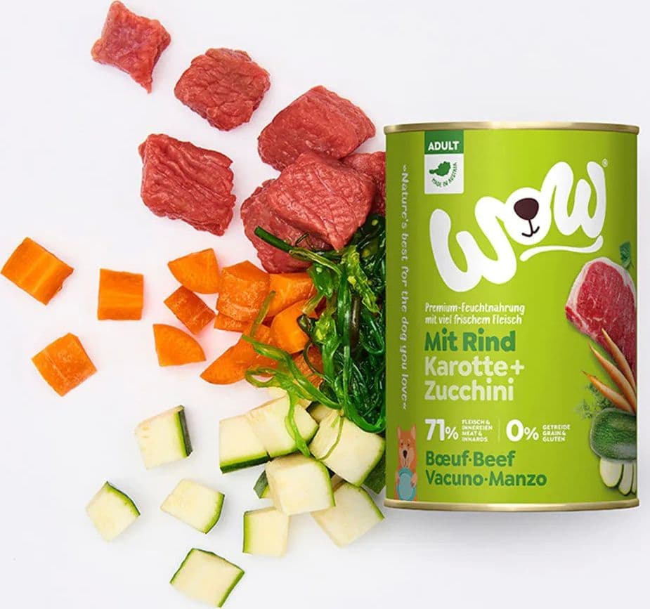 Wow Adult Manzo Scatoletta per Cani 400gr in Secco 101 Market - Poggibonsi, commercioVirtuoso.it