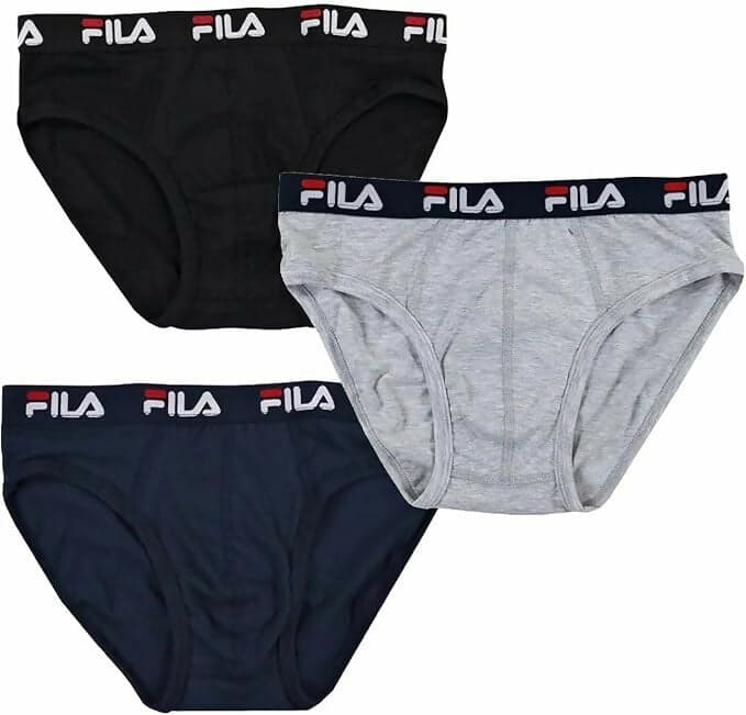 3 Paia. Slip uomo Fila- con elastico esterno- con logo in cotone elasticizzato in Slip ADAMO INTIMO e CASA - Bagheria, commercioVirtuoso.it