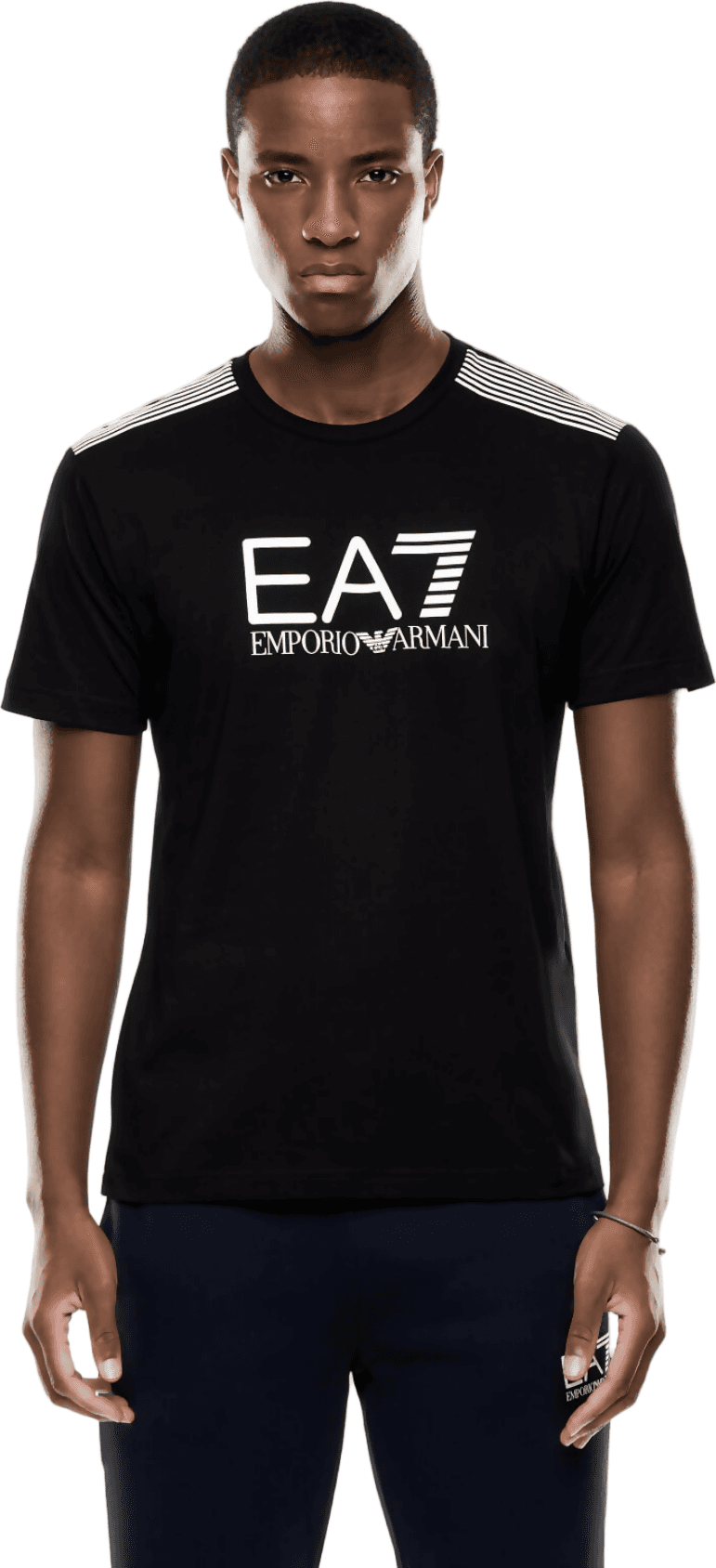 Emporio Armani T-Shirt Uomo Girocollo 7 Lines in Jersey Di Misto Cotone Asv in T-shirt Euforia - Bronte, commercioVirtuoso.it