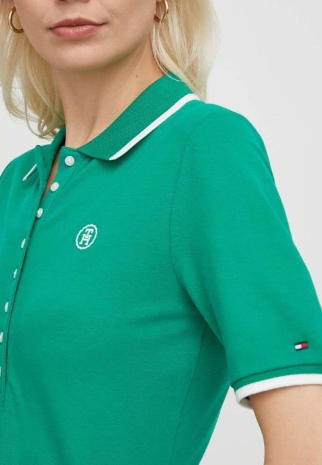Tommy Hilfiger POLO SLIM SMD TIPPING LYOCELL POLO da donna in Polo Drestige - Casamassima, commercioVirtuoso.it