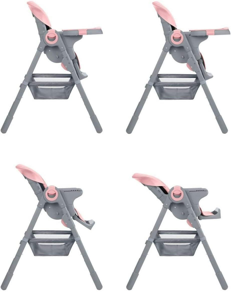 KIKKABOO Seggiolone COMFY+ , regolabile in altezza, con cinture, doppio vassoio, pieghevole, chiusura compatta, comodo, colore PINK, rosa in Seggioloni Sanitaria Gioia del Bimbo - Villa San Giovanni, commercioVirtuoso.it