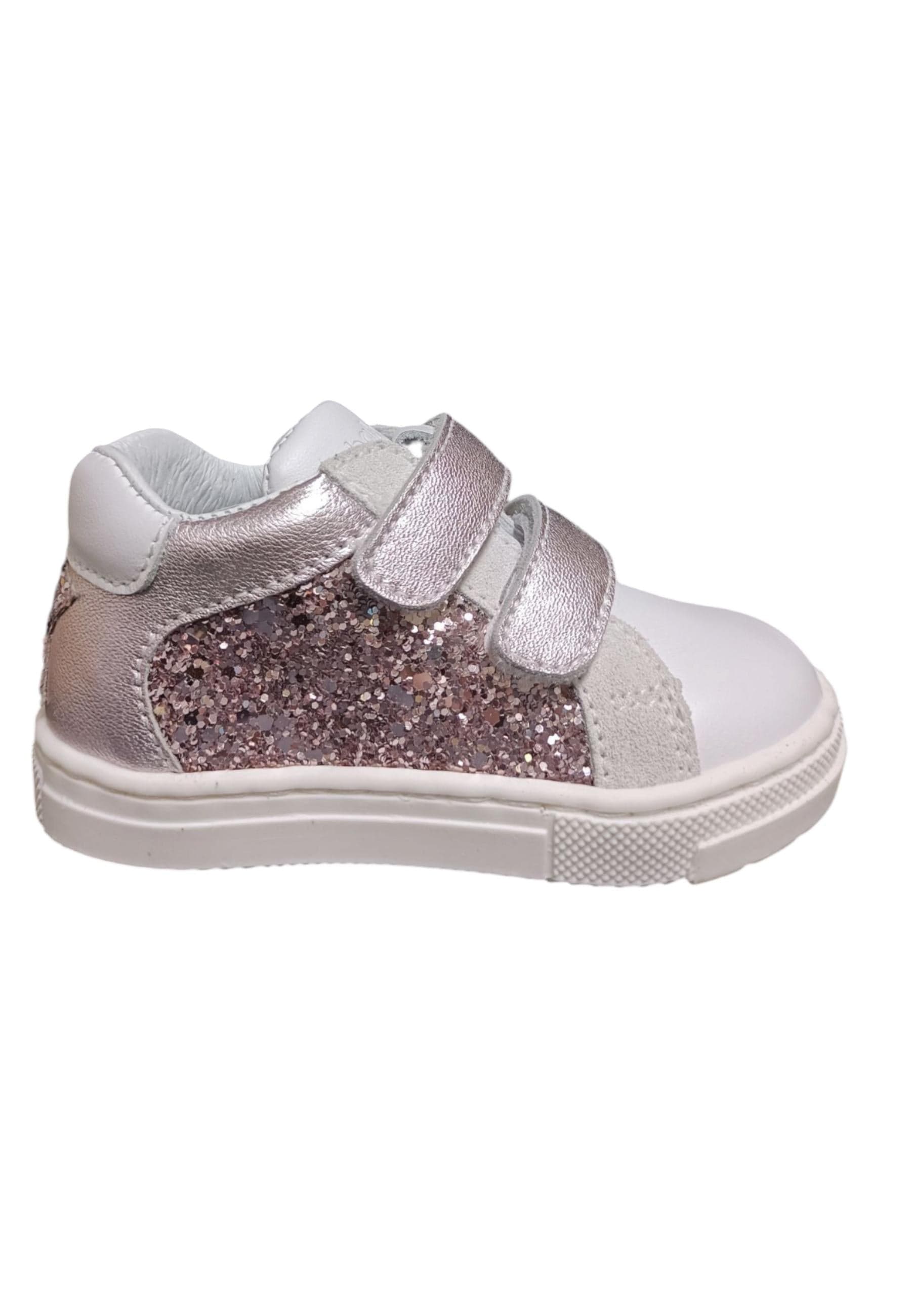 Scarpe sneakers Bambine balocchi MINI  bianco-cipria velcro - 6