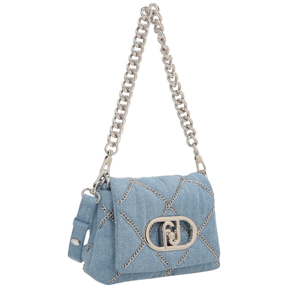 Liu Jo borsa a tracolla piccola crossbody light denim LaPuffy AA5269T9779 Borse Liu Jo