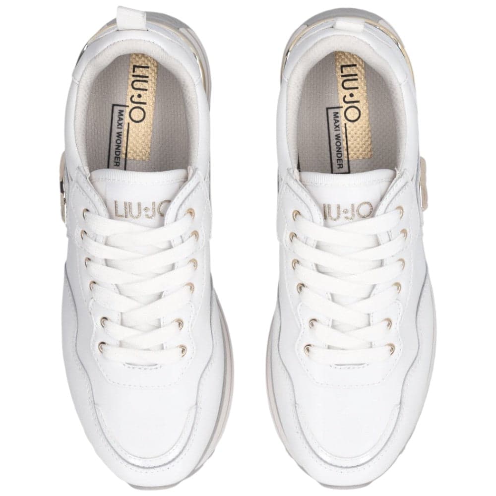 LIU JO sneakers bianche in pelle MAXI WONDER in Sneaker casual Prodotti di Classe - Nocera Superiore, commercioVirtuoso.it