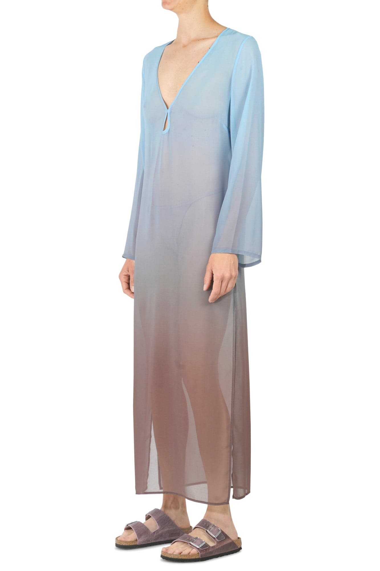 MC2 SAINT BARTH MC2 Saint Barth - Caftano - 450898 - Azzurro/Marrone da donna in Costumi interi Drestige - Casamassima, commercioVirtuoso.it