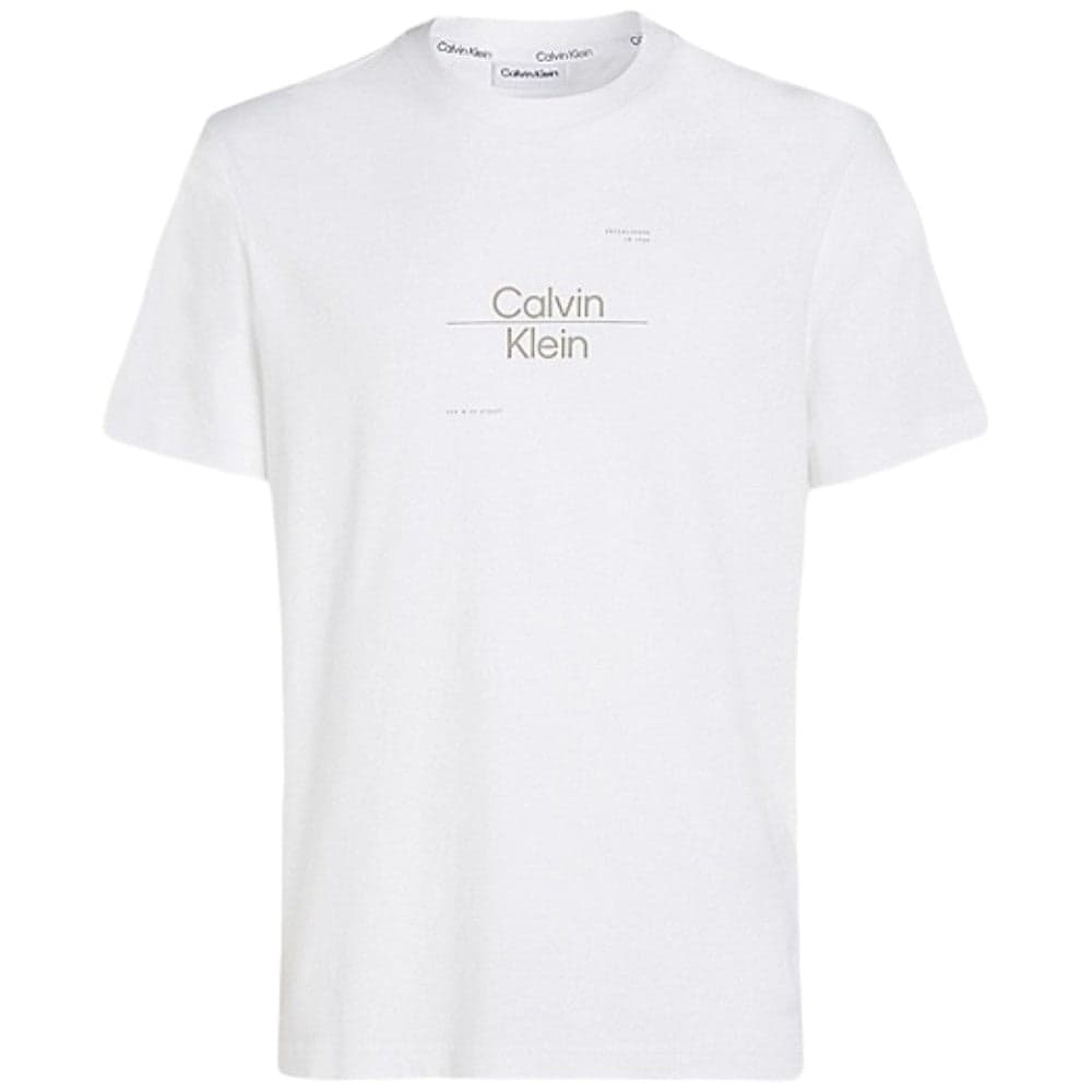 Calvin Klein t-shirt bianca optic line logo K10K112489 T-shirt Calvin Klein