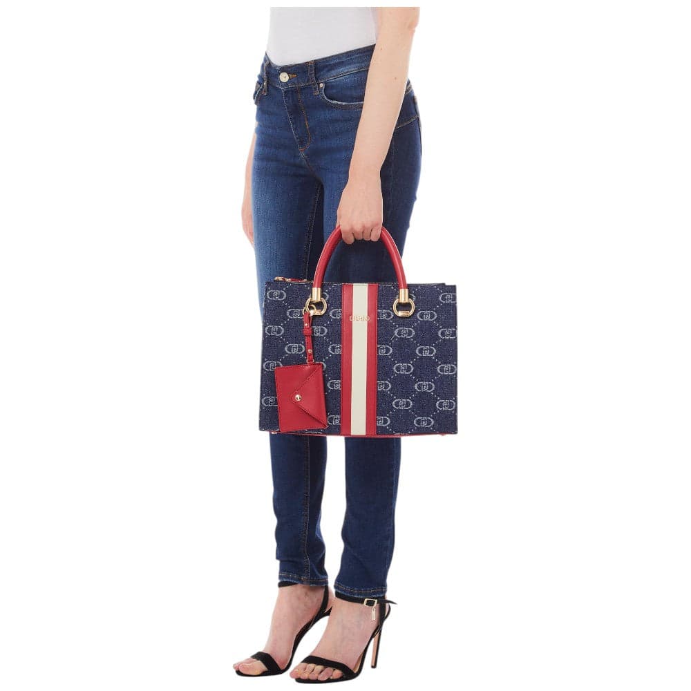 Liu Jo borsa satchel blu denim linea Manhattan AA5008D3200 Borse Liu Jo
