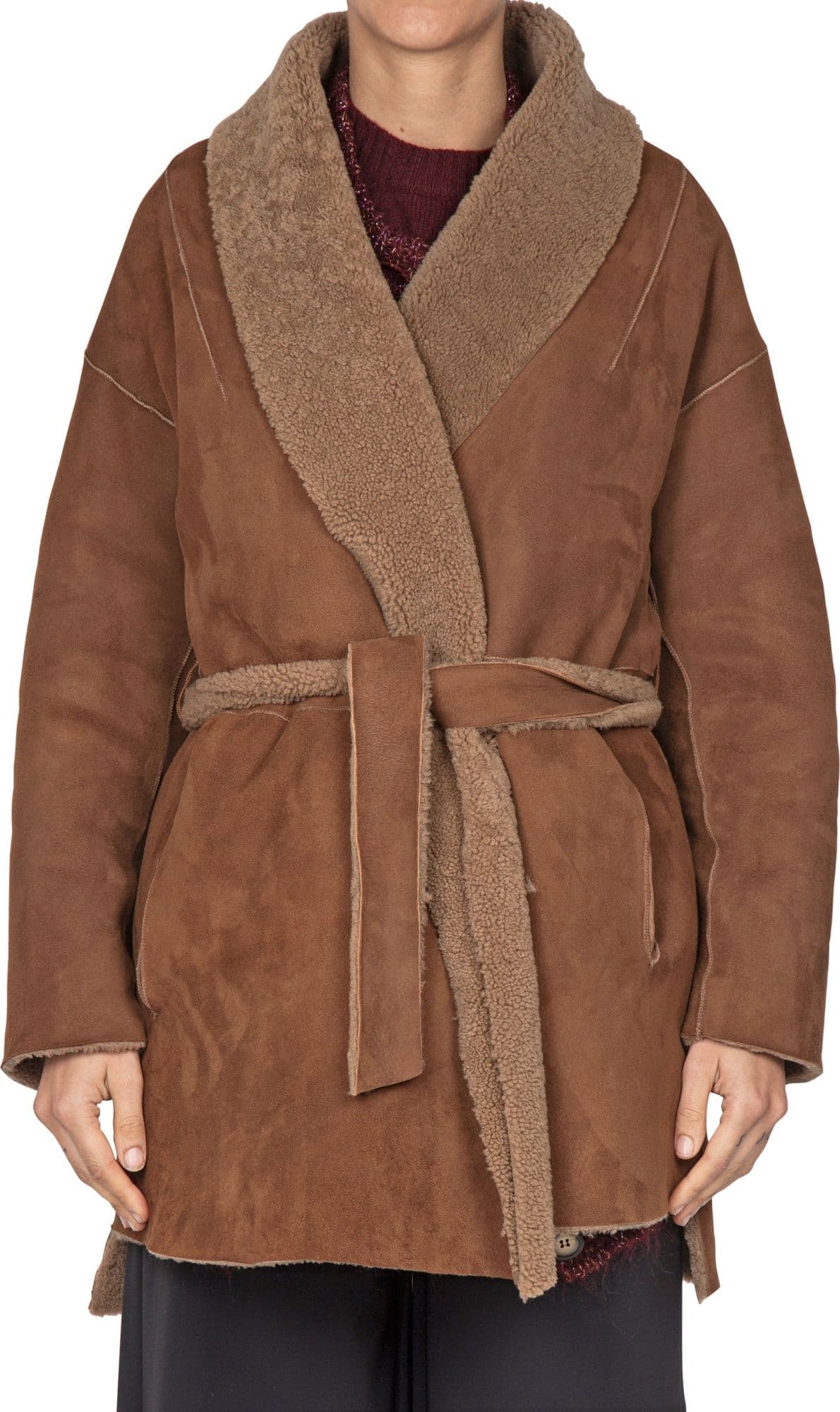 SALVATORE SANTORO Salvatore Santoro - Cappotto - 440153 - Cammello da donna in Cappotti Drestige - Casamassima, commercioVirtuoso.it