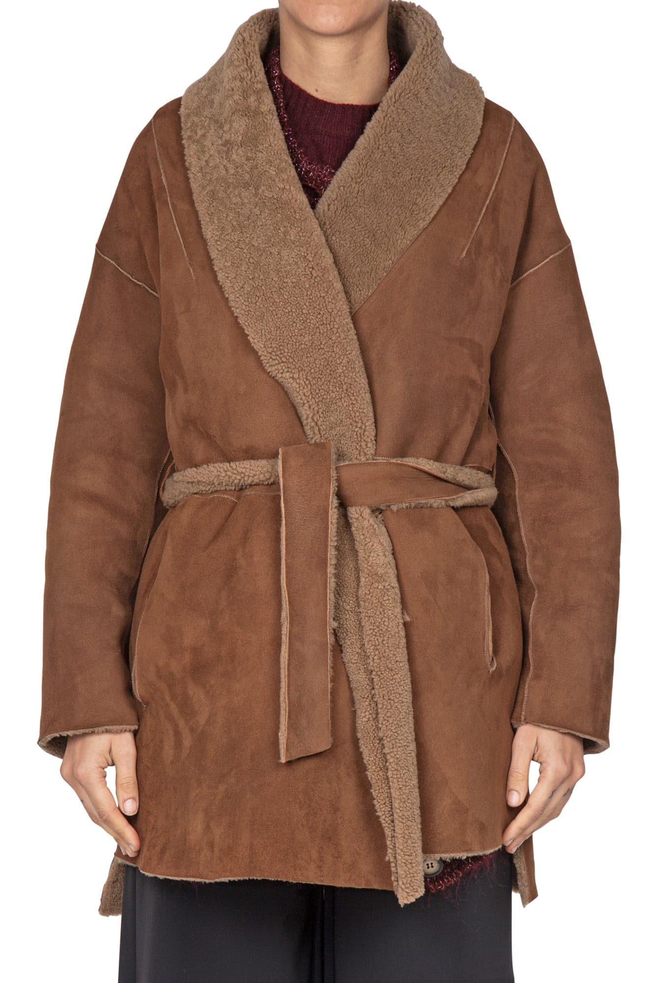 SALVATORE SANTORO Salvatore Santoro - Cappotto - 440153 - Cammello da donna in Cappotti Drestige - Casamassima, commercioVirtuoso.it