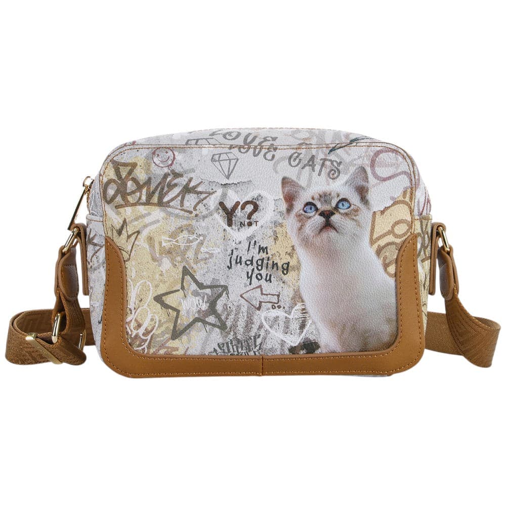YNot borsa a tracolla camera bag stampa Gatto linea Metro Chic MTC076S5