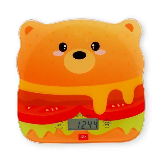 Legami - Bilancia da Cucina Digitale a tema Hamburger in Cesti regalo con pane e prodotti da forno Cartoleria Deja Vu - Crotone, commercioVirtuoso.it