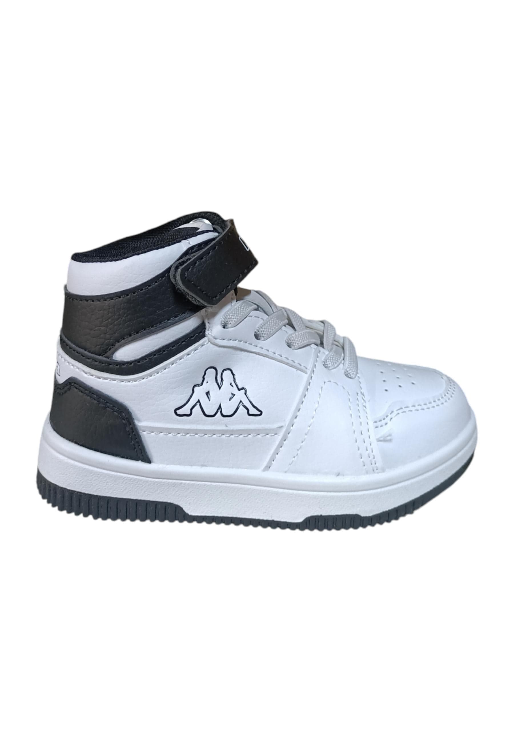 Scarpe sneakers Bambini e ragazzi Kappa KV1  bianco-nero laccio elastico e velcro - 12