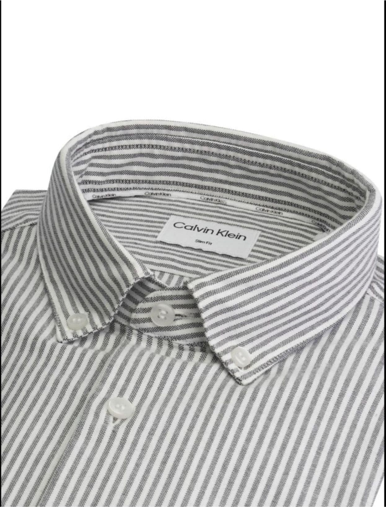 calvin klein CAMICIA WASHED OXFORD STRIPE SLIM da uomo in Camicie casual Drestige - Casamassima, commercioVirtuoso.it