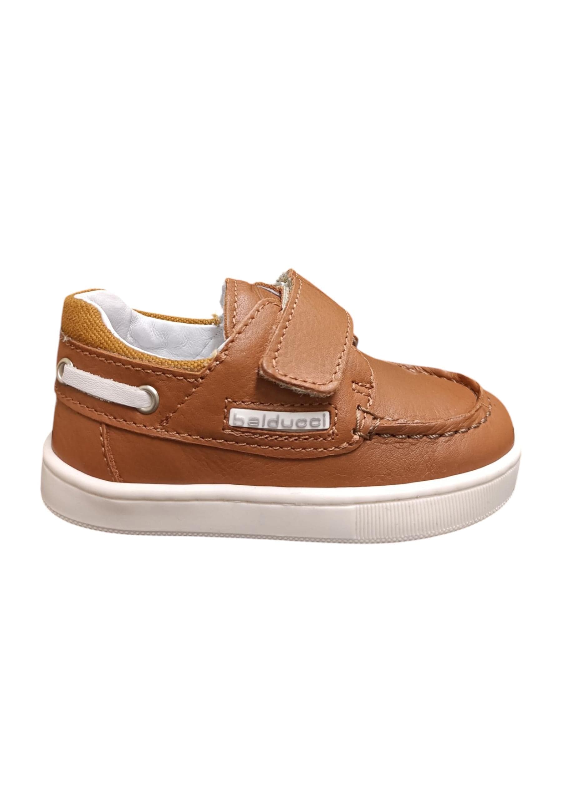 Mocassino primi passi Balducci Cita marrone bianco pelle velcro anatomico - 6