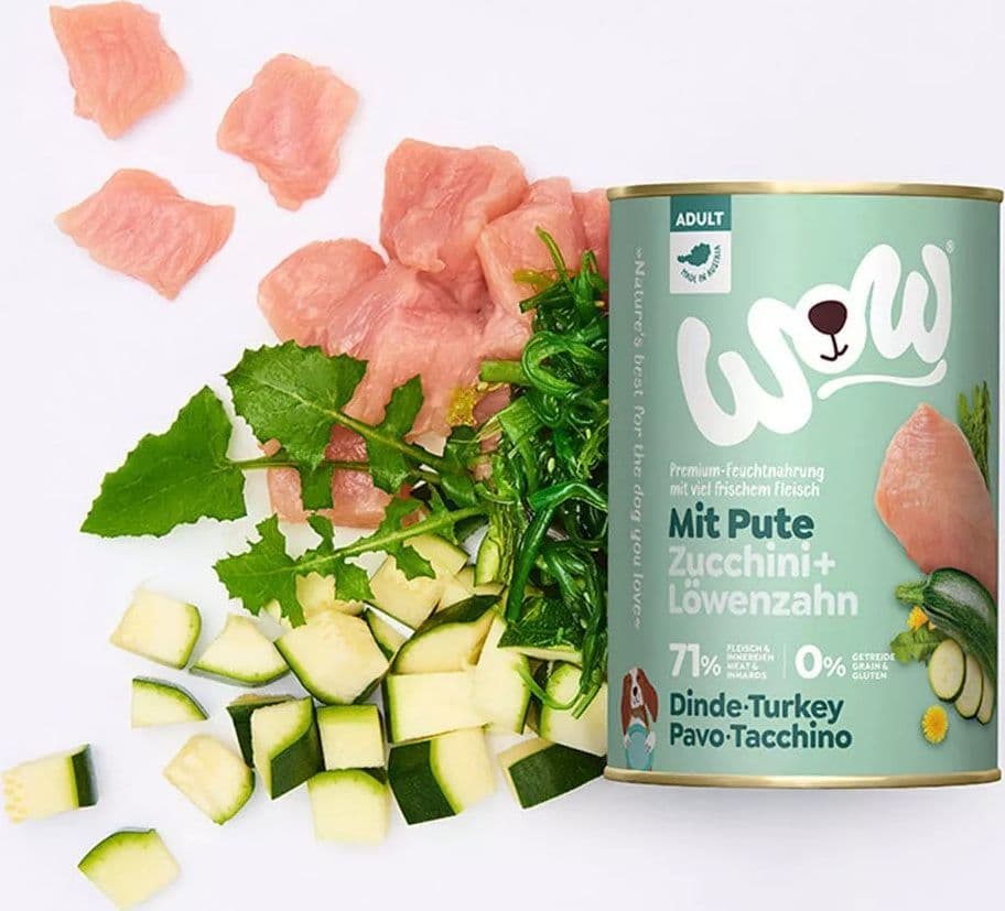 Wow Adult Tacchino Scatoletta per Cani 400gr in Secco 101 Market - Poggibonsi, commercioVirtuoso.it
