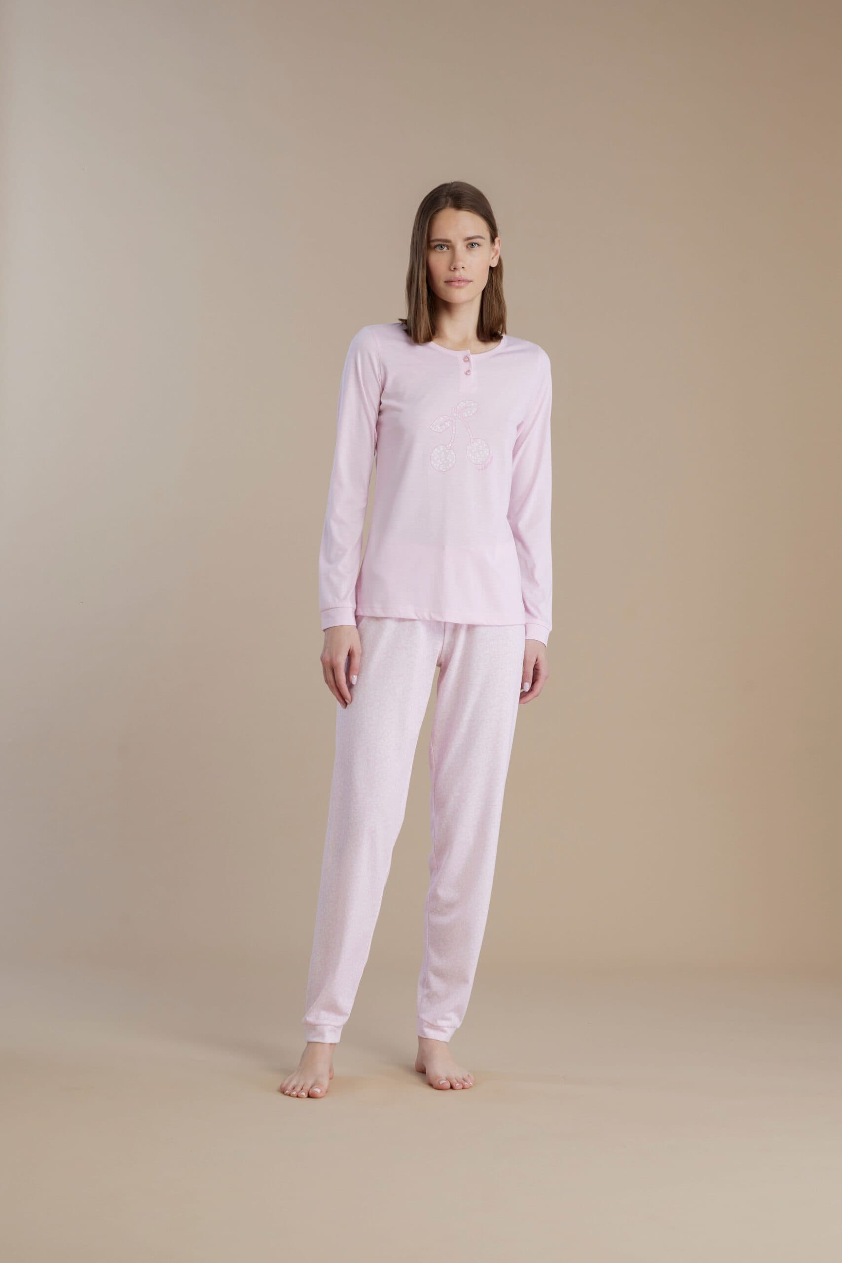 Pigiama donna manica lunga 100% cotone – Noi di notte 9007 - 3
