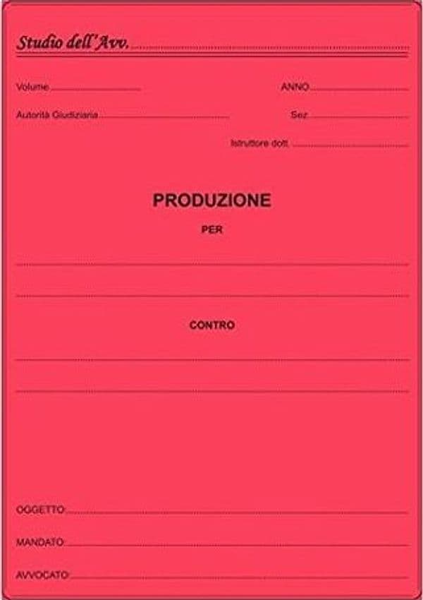 Cartelle Produzione atti legali Memotak Rosso
