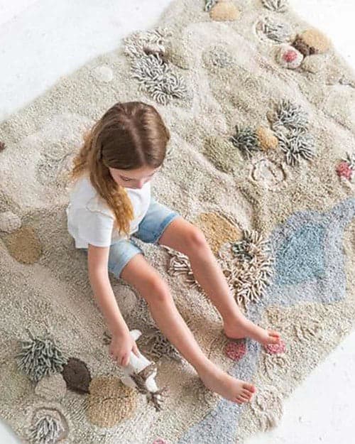 Tappeto Gioco Lavabile Path - Natural - Cotone Naturale (120x160 cm) Lorena Canals