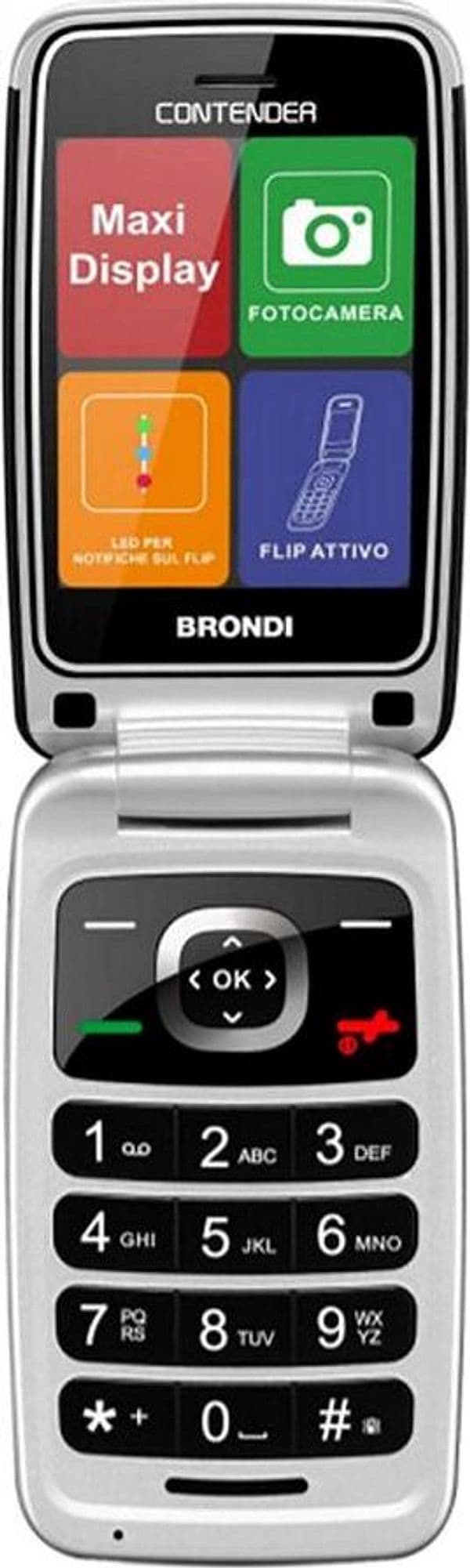 cellulare clamshell brondi dual sim nero
