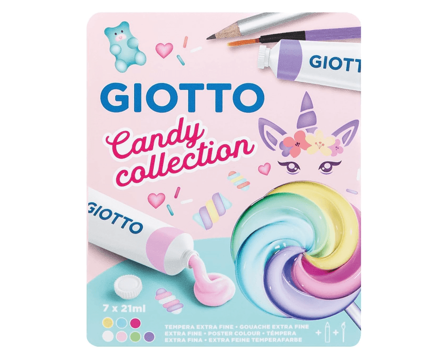 Giotto - 7 Tempere Candy Collection, Colori Pastello (F302100)