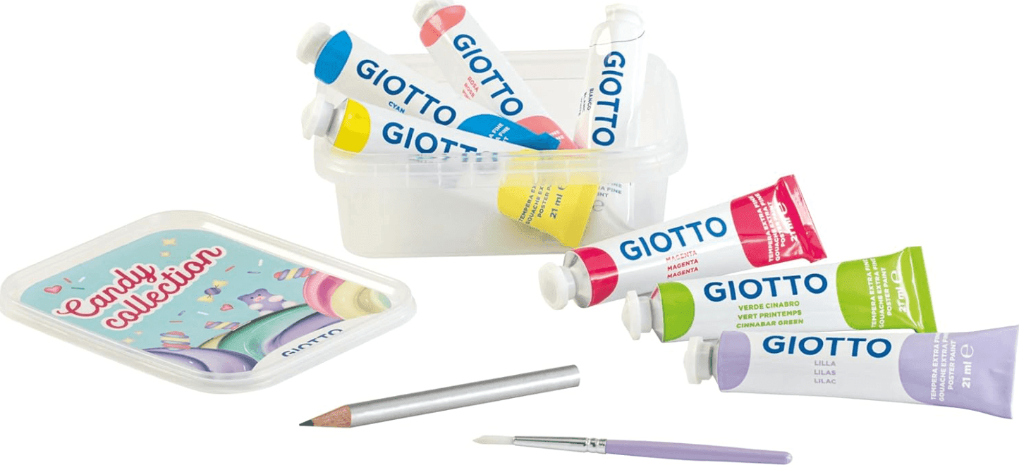 Giotto - 7 Tempere Candy Collection, Colori Pastello (F302100) in Pastelli Cartospedia - Napoli, commercioVirtuoso.it