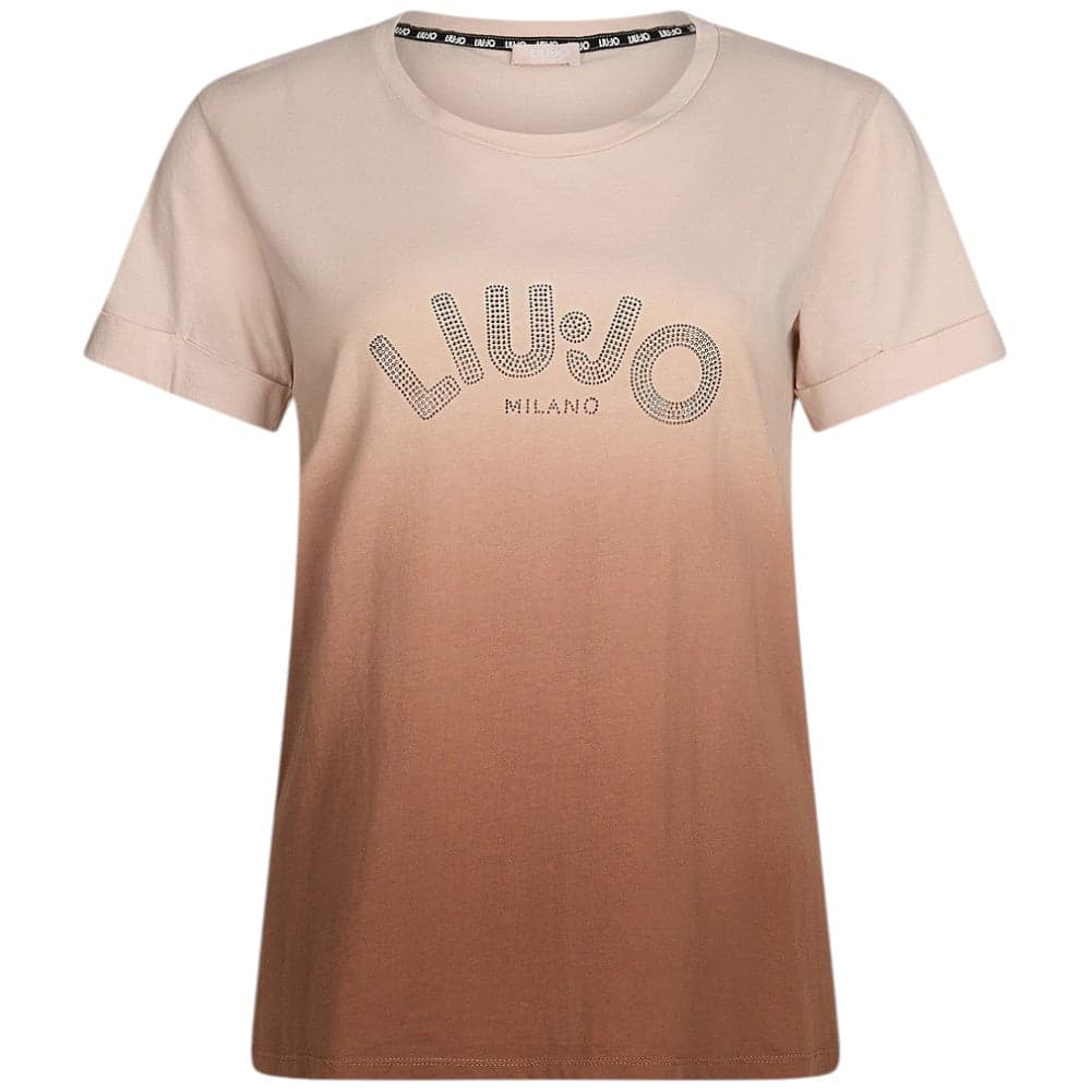 Liu Jo t-shirt marrone con strass TA5267JS923 M9113 T-shirt Liu Jo