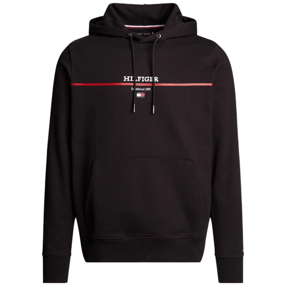 Tommy Hilfiger felpa nera cappuccio terry MW0MW35556