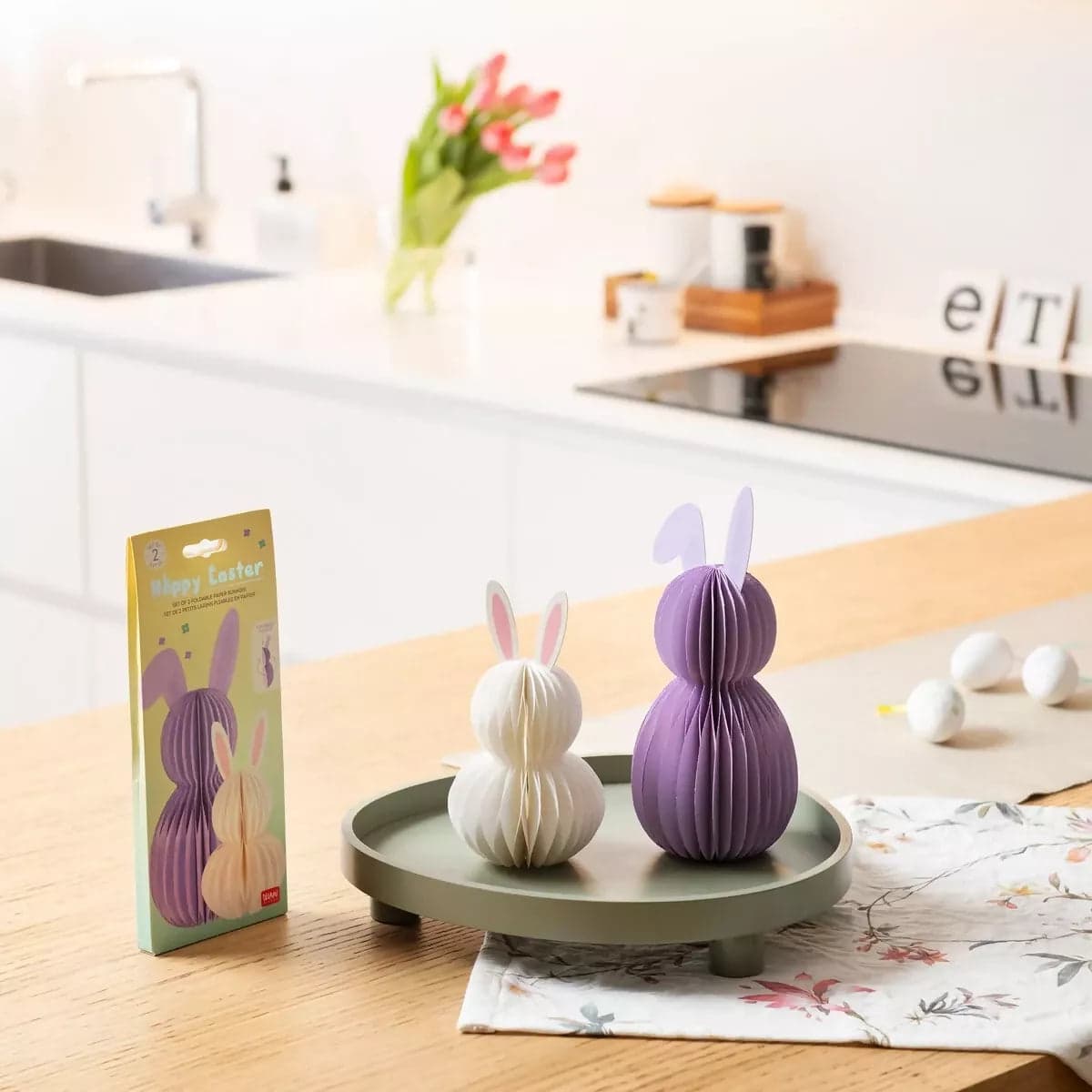 Set di 2 Coniglietti Pieghevoli in Carta - Hoppy Easter in Storia Cartoleria Deja Vu - Crotone, commercioVirtuoso.it
