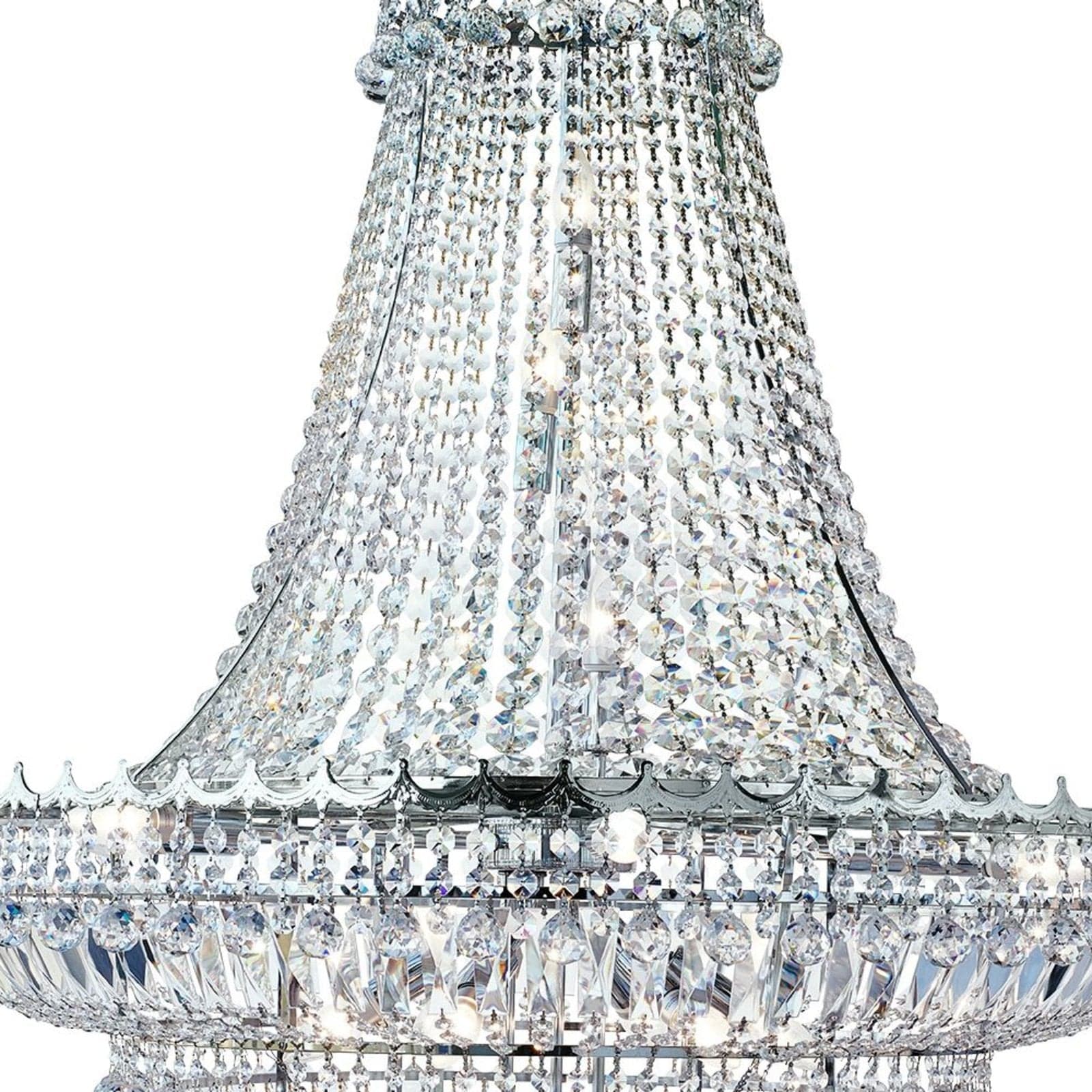 Lampadario Classico Versailles Acciaio Cromo Vetro 19 Luci E14 in Lampade a sospensione LuceArt - Montecorvino Pugliano, commercioVirtuoso.it