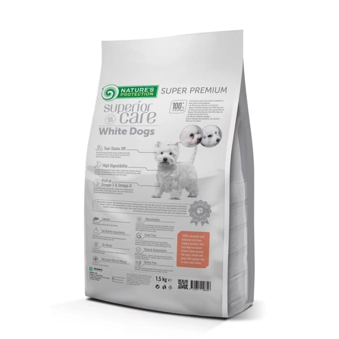 Nature's Protection White Dog grain-free Adult Small breeds al Salmone 1.5 kg in Secco 101 Market - Poggibonsi, commercioVirtuoso.it