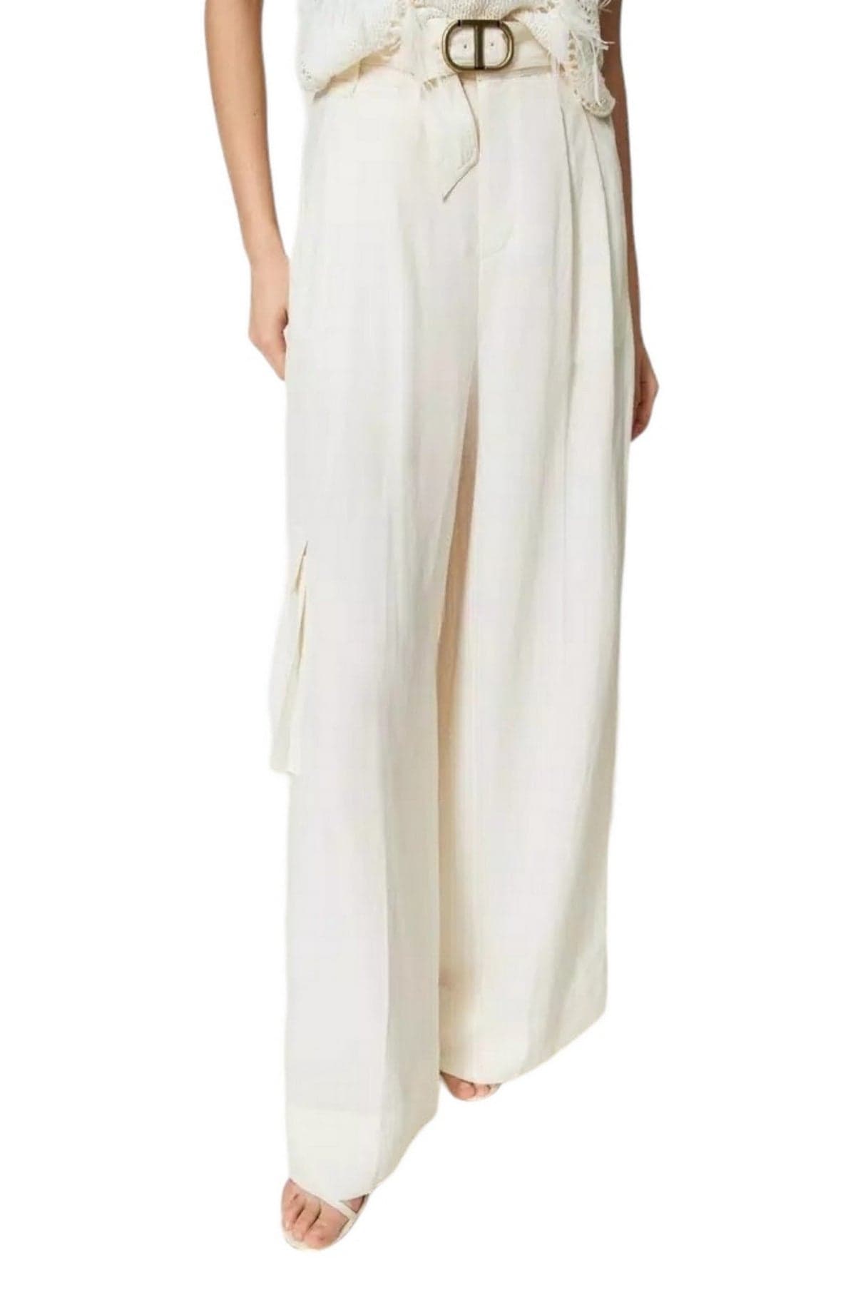 Twin-set Pantaloni Avorio da donna in Pantaloni Drestige - Casamassima, commercioVirtuoso.it