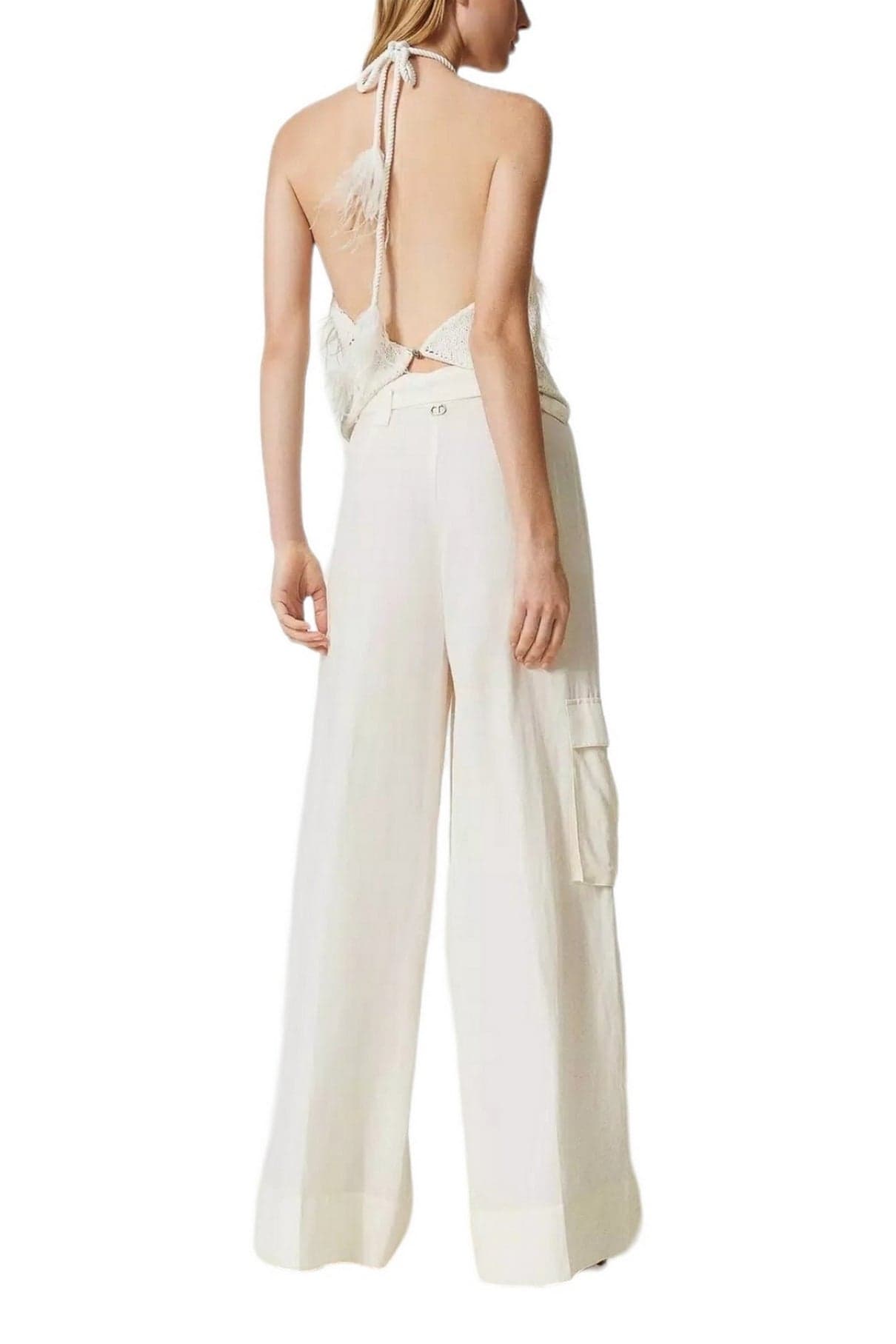 Twin-set Pantaloni Avorio da donna in Pantaloni Drestige - Casamassima, commercioVirtuoso.it