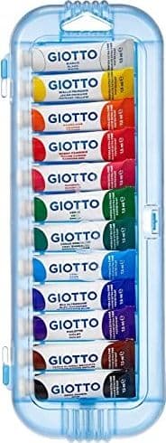 Giotto - Tempera Extra Fine, Astuccio Da 12 Tempere In Tubetto (F30250000)