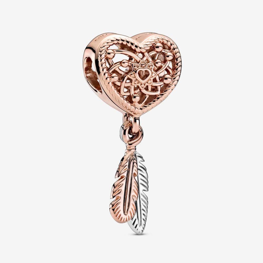 Pandora Charm Acchiappasogni con piume e cuore openwork in Bead Charm Alba Gioielli - Casoria, commercioVirtuoso.it