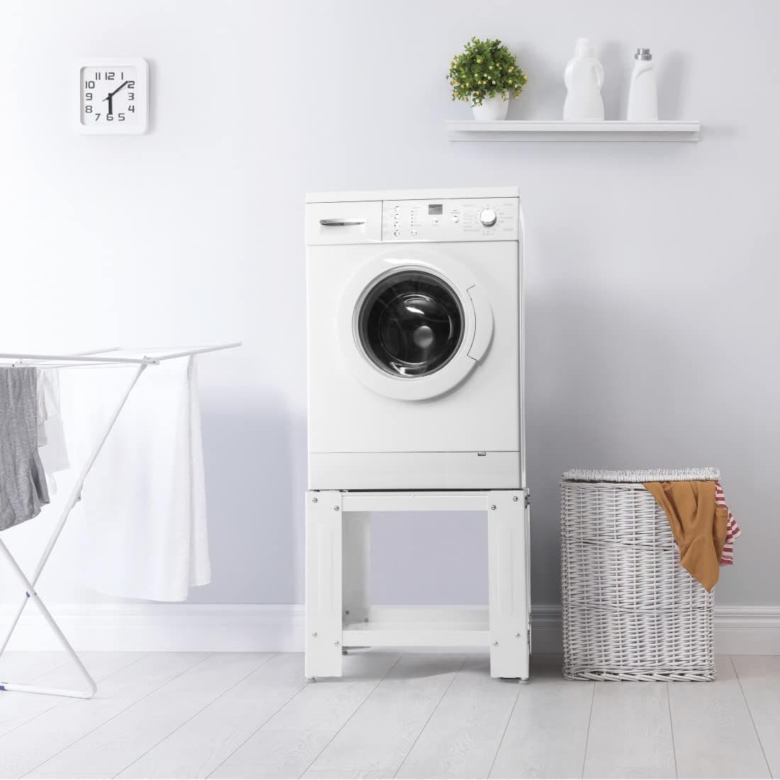 Supporto in Acciaio per Lavatrice o Asciugatrice con Ripiano 63x54 H 31 cm Bianco in Altri ricambi per lavatrici Danyx - Casoria, commercioVirtuoso.it