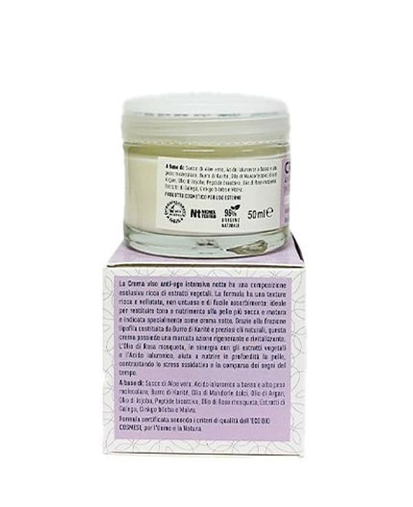 Crema Viso bio 50ml Anti-Age notte Aloe vera, Acido ialuronico, Argan, Rosa mosqueta, Galega per i segni del tempo in Creme AlBio Sicily - Misilmeri, commercioVirtuoso.it