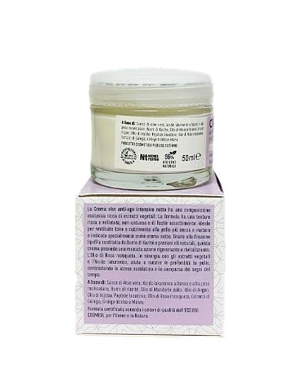 Crema Viso bio 50ml Anti-Age notte Aloe vera, Acido ialuronico, Argan, Rosa mosqueta, Galega per i segni del tempo in Creme AlBio Sicily - Misilmeri, commercioVirtuoso.it