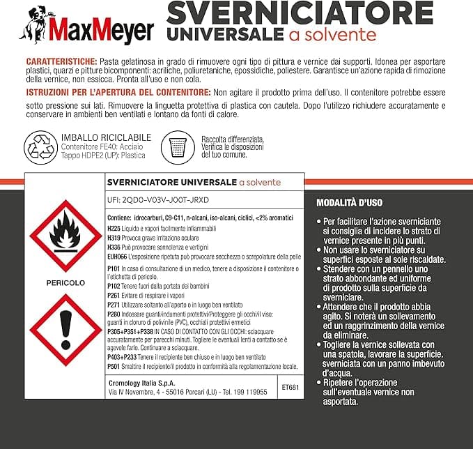MAX MEYER - SVERNICIATORE UNIVERSALE IMAX LT. 0,750 in Diluenti e solventi Stockdoc - Terni, commercioVirtuoso.it