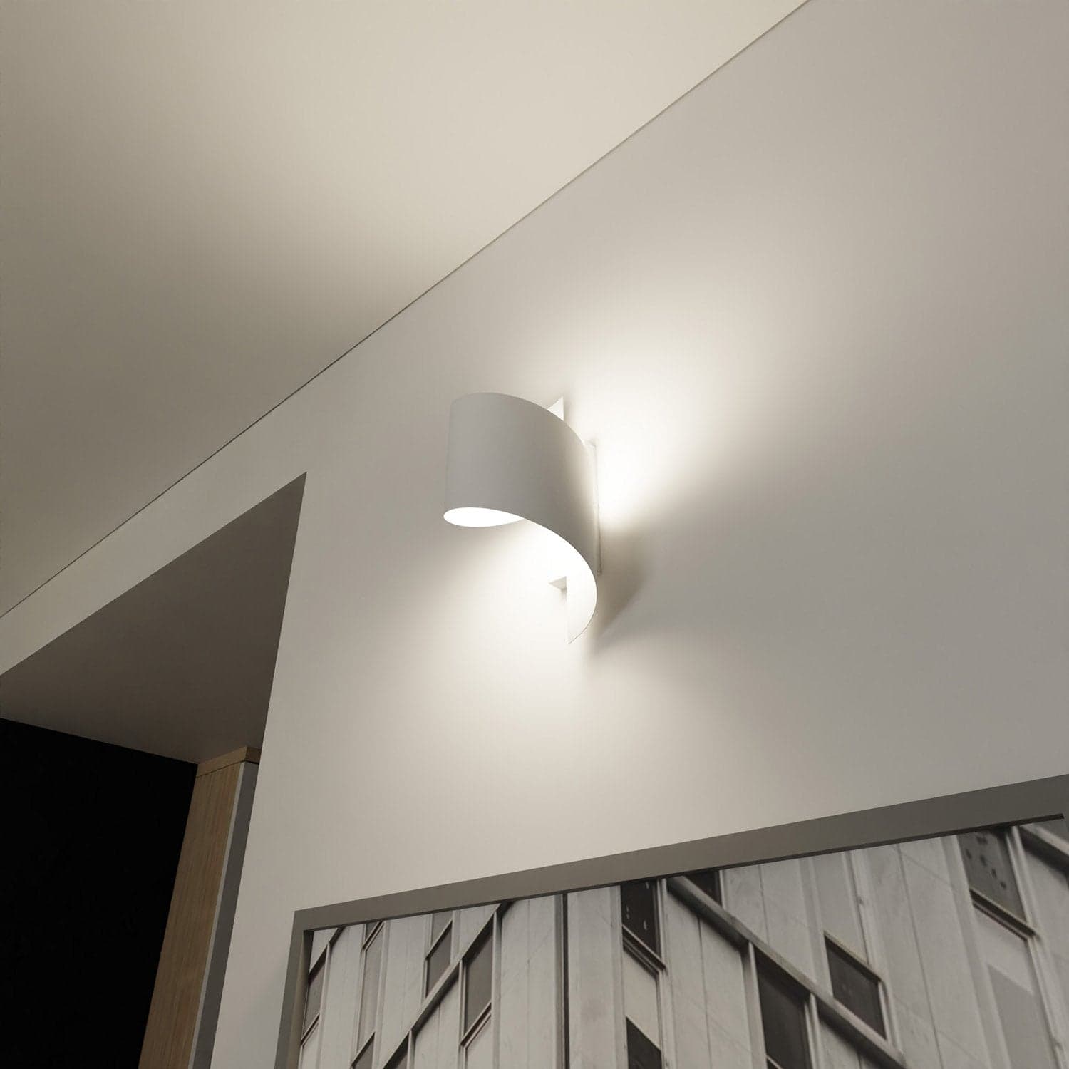 Applique Moderna 1 Luce Spiner A Fascia In Acciaio Bianco in Applique LuceArt - Montecorvino Pugliano, commercioVirtuoso.it