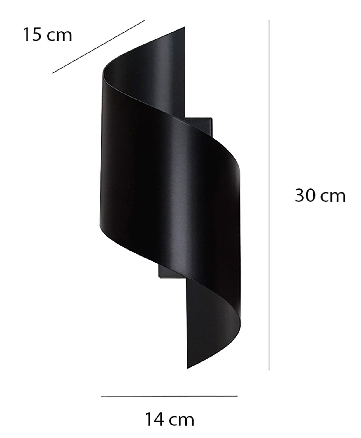 Applique Moderna 1 Luce Spiner A Fascia In Acciaio Nero in Applique LuceArt - Montecorvino Pugliano, commercioVirtuoso.it