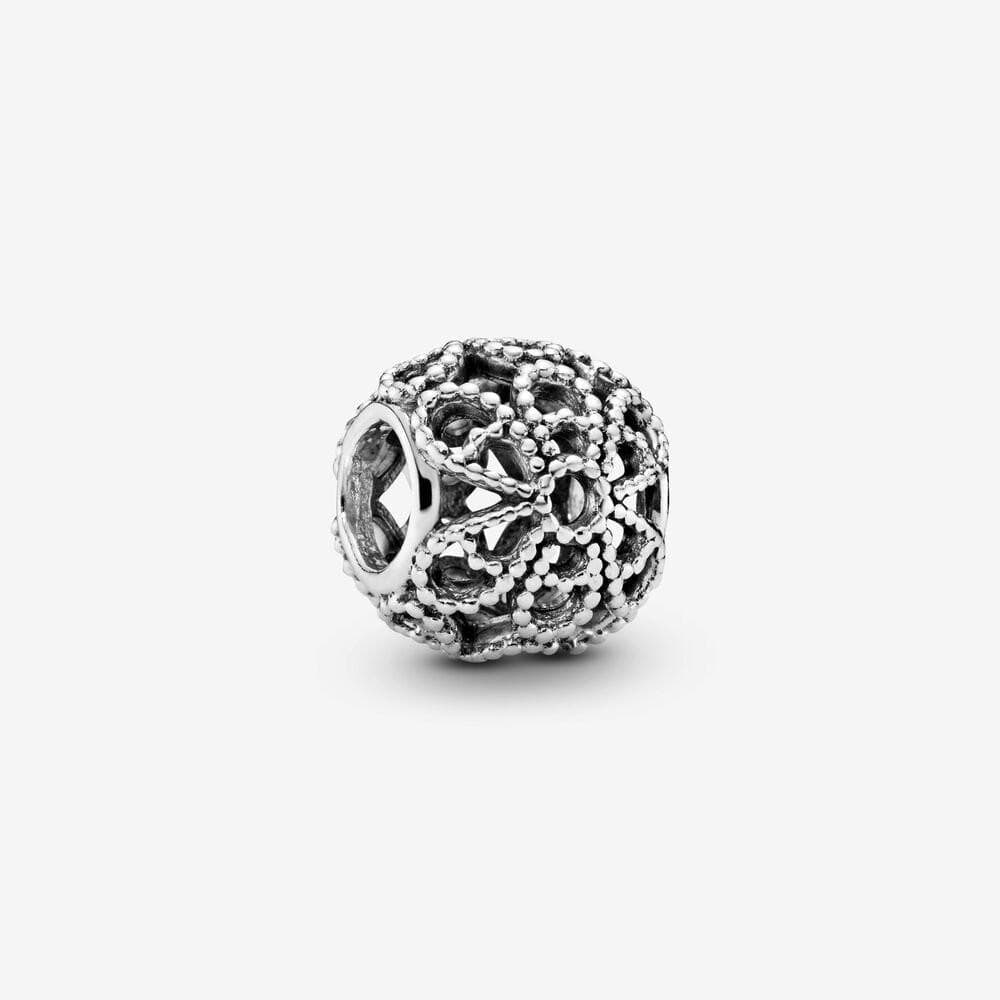 Pandora Charm Fiore decorato openwork in Bead Charm Alba Gioielli - Casoria, commercioVirtuoso.it