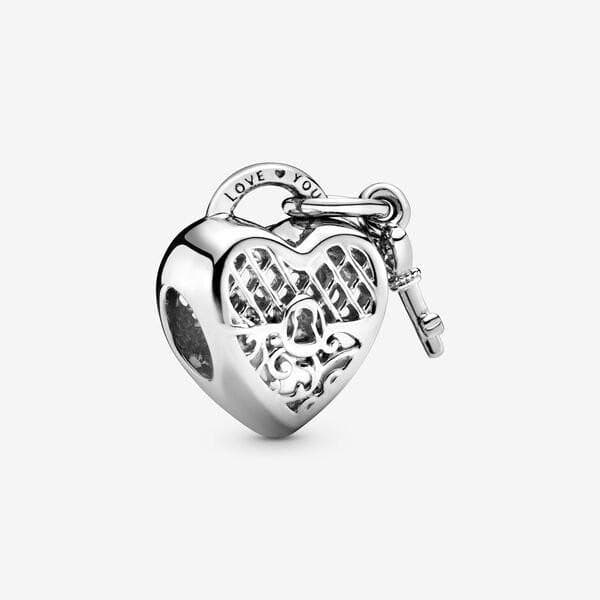 Pandora Charm con lucchetto e cuore Promessa d’Amore