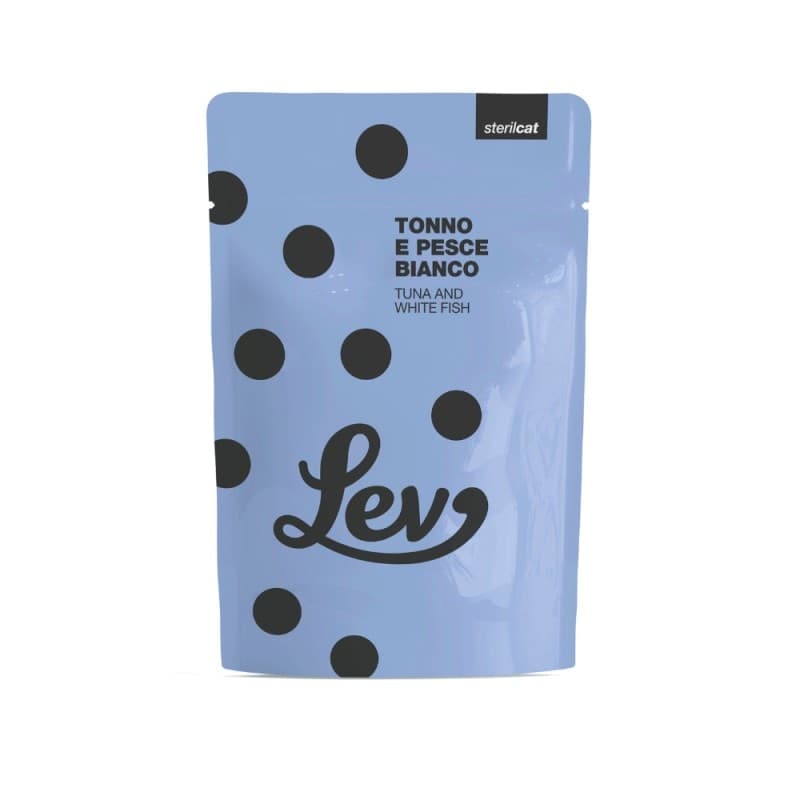 Lev Sterilizzato Bustina al Tonno e Pesce Bianco per Gatti 60gr - 2