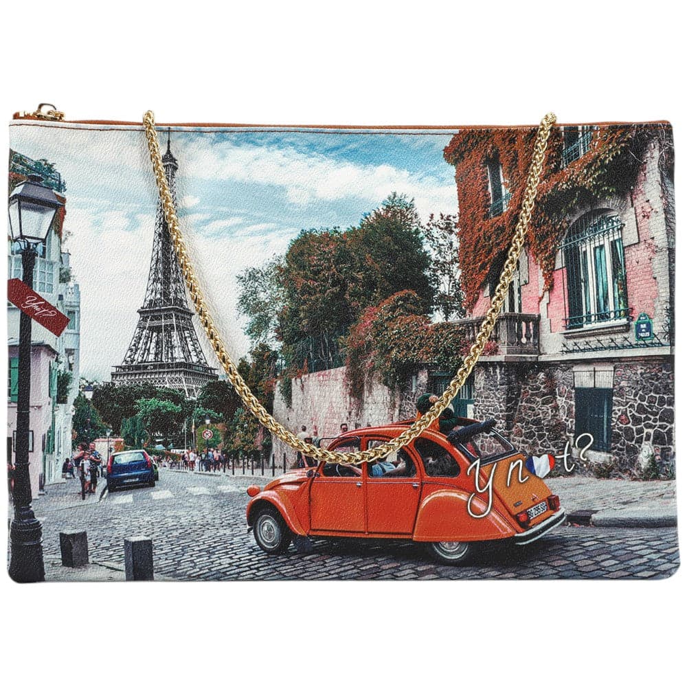 YNot borsa piatta clutch stampa C'Est la Vie YES605F4