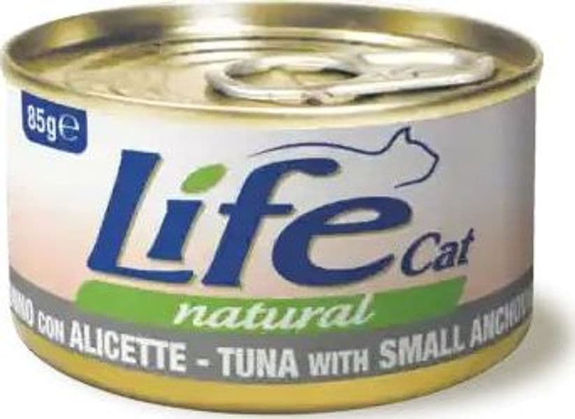 Life Cat Natural Scatoletta Tonno con Alicette per Gatti 85gr