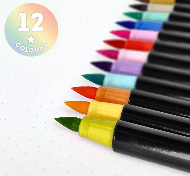 Legami - Set di 12 Pennarelli con Punta Pennello Pastel Colours - Brush Markers (BUMA0002) in Pennarelli per disegno Cartospedia - Napoli, commercioVirtuoso.it