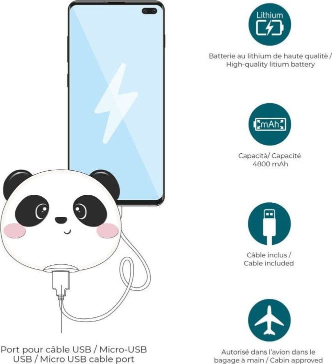 Legami, Caricabatteria Portatile, My Super Power, Tema Panda in Caricabatterie portatile Cartospedia - Napoli, commercioVirtuoso.it