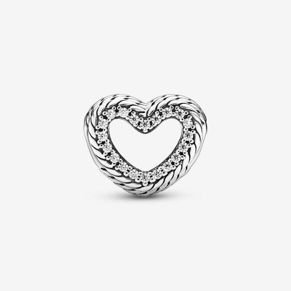 Pandora Charm a cuore aperto con maglia snake in Bead Charm Alba Gioielli - Casoria, commercioVirtuoso.it