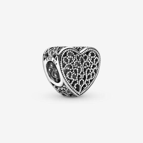 Pandora Charm Cuore decorato in Bead Charm Alba Gioielli - Casoria, commercioVirtuoso.it